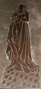 Brass of Sir Michael Fisher's wife November 2009